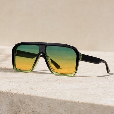 Camden Retro Sunglasses — Gradient Green