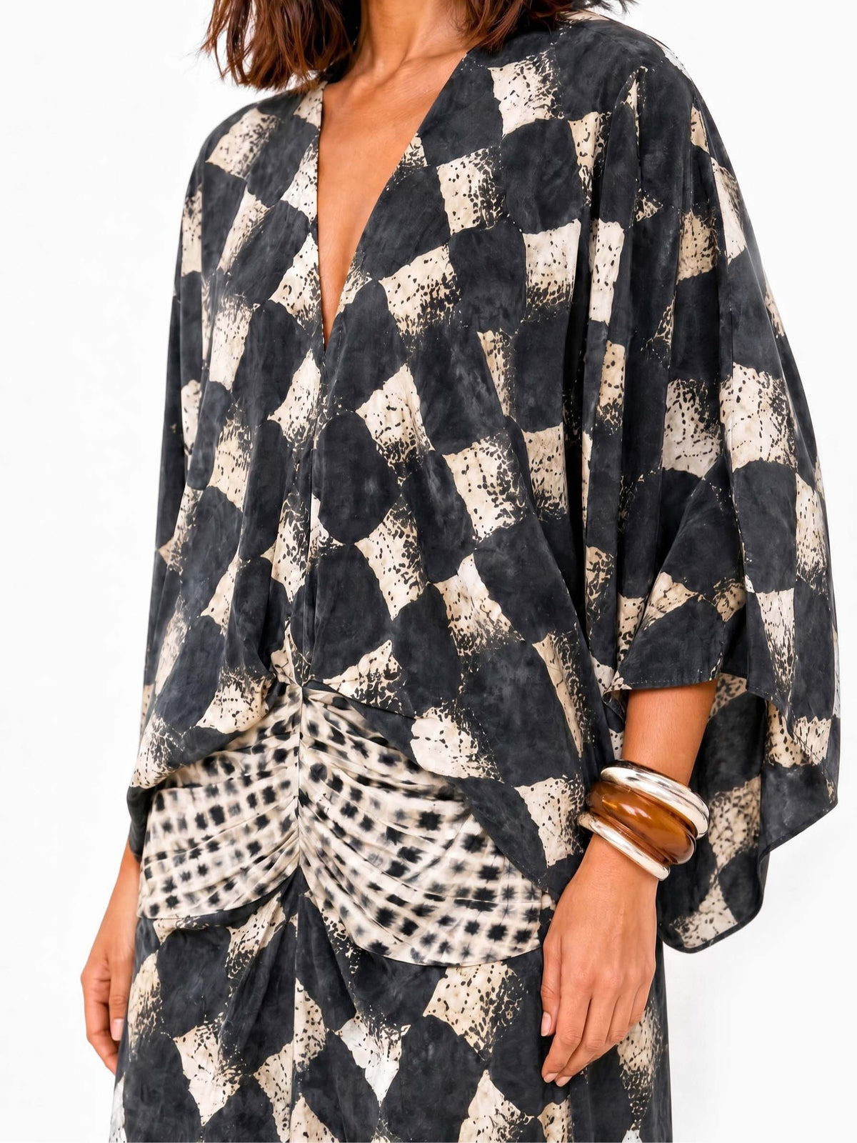 Lidia Mediterranean Mosaic-Print Maxi Dress