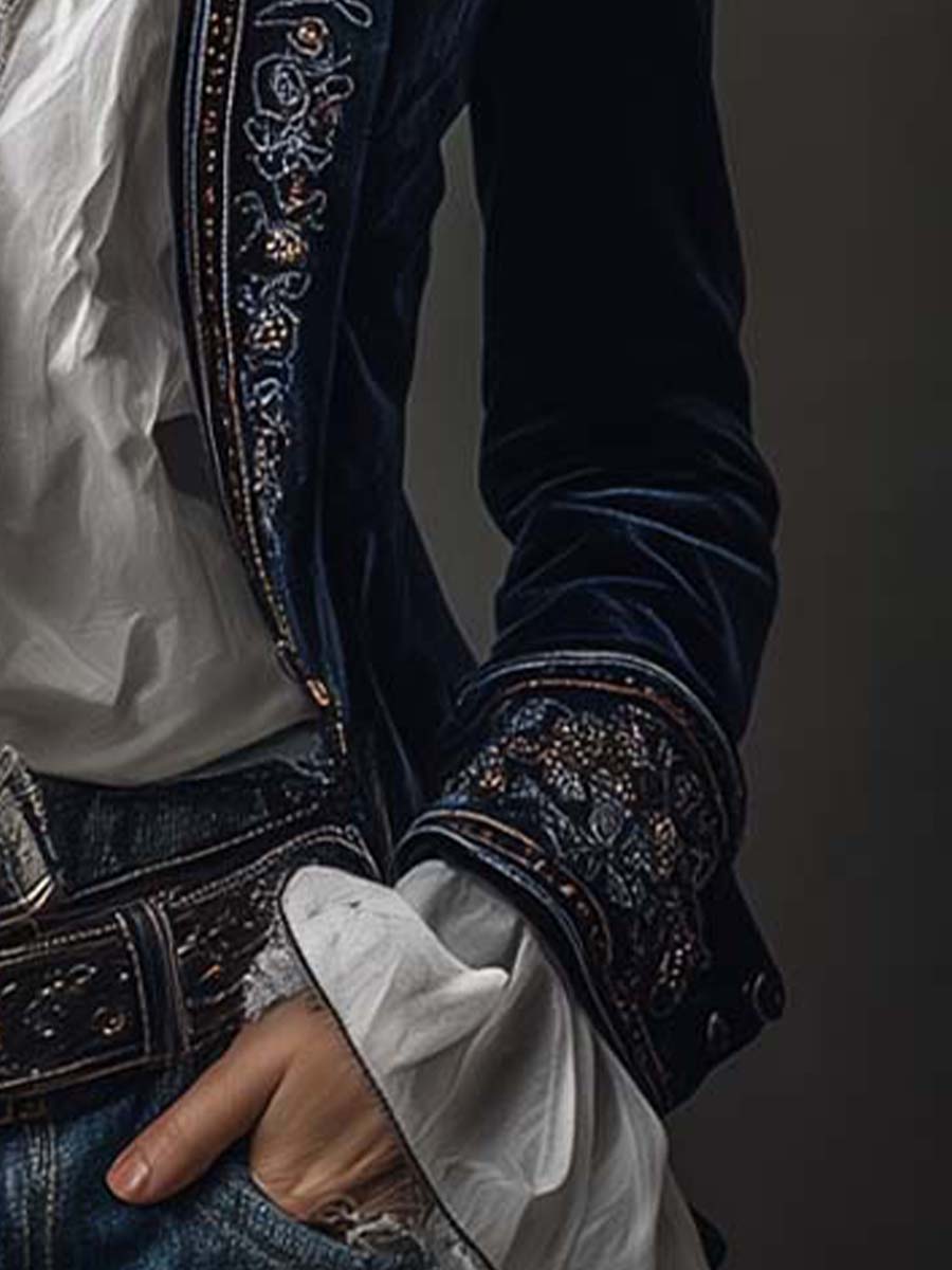 Isabella Embroidered Long Jacket