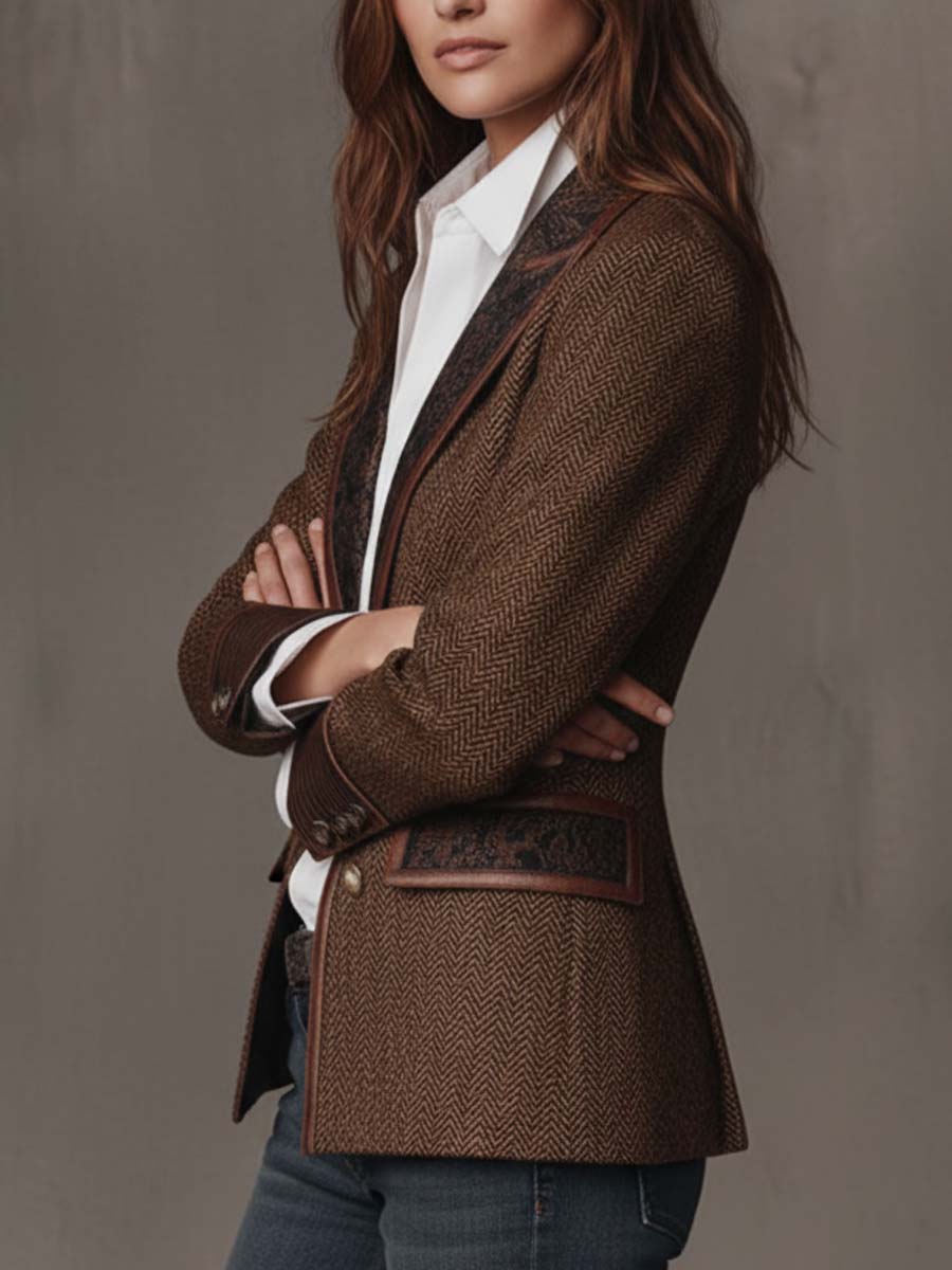 Carolina Herringbone Blazer