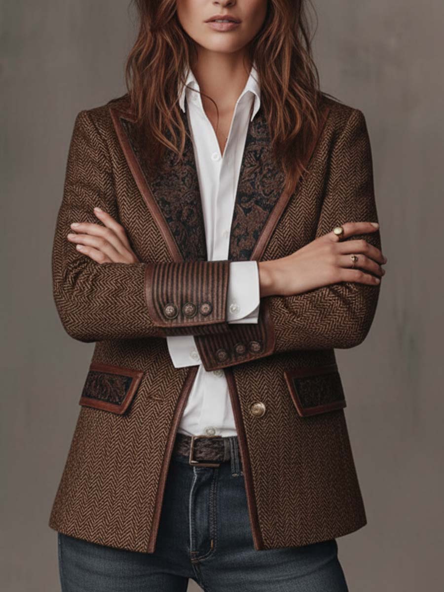Carolina Herringbone Blazer
