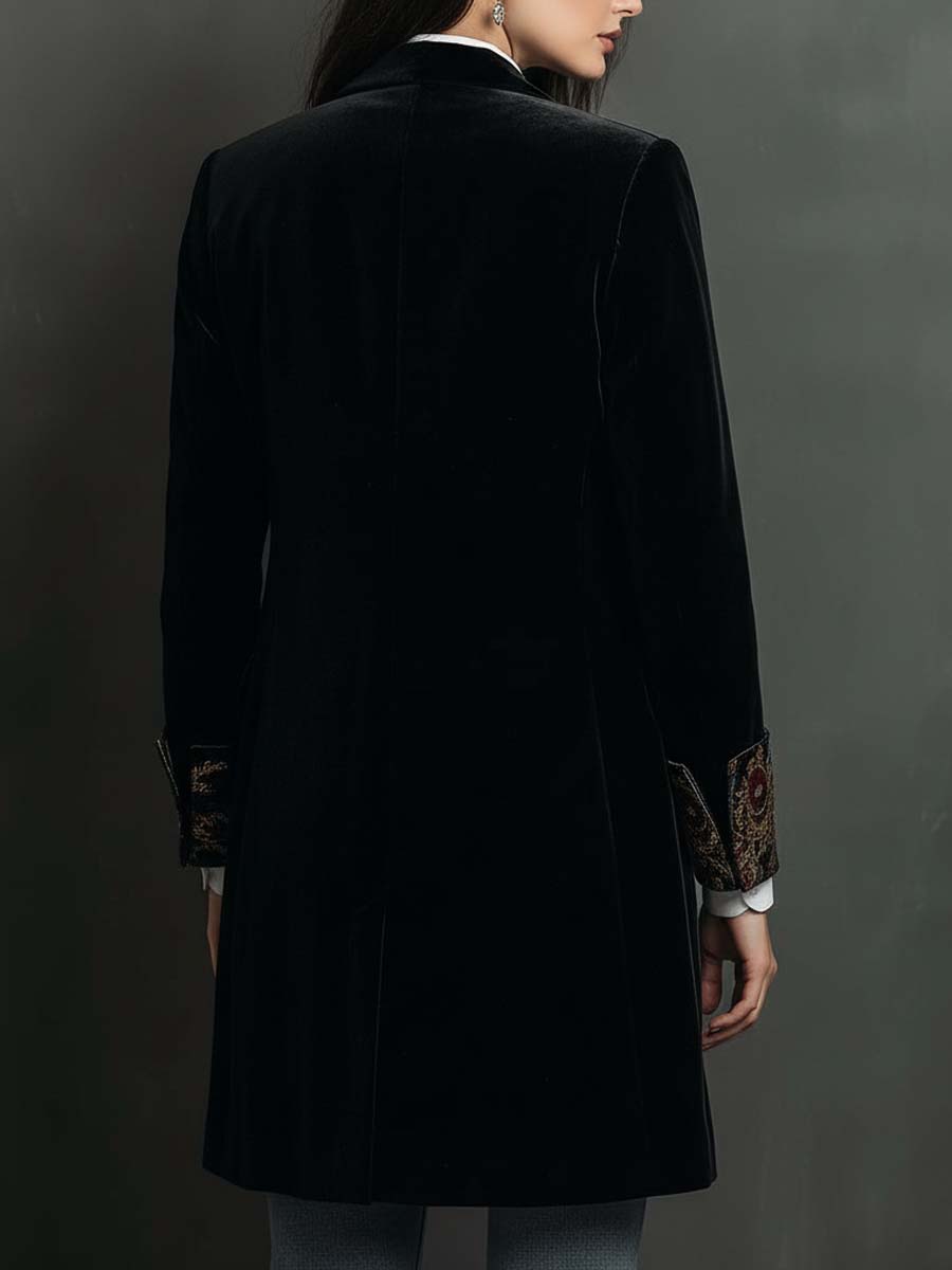 Nicoletta Black Baroque Fitted Blazer