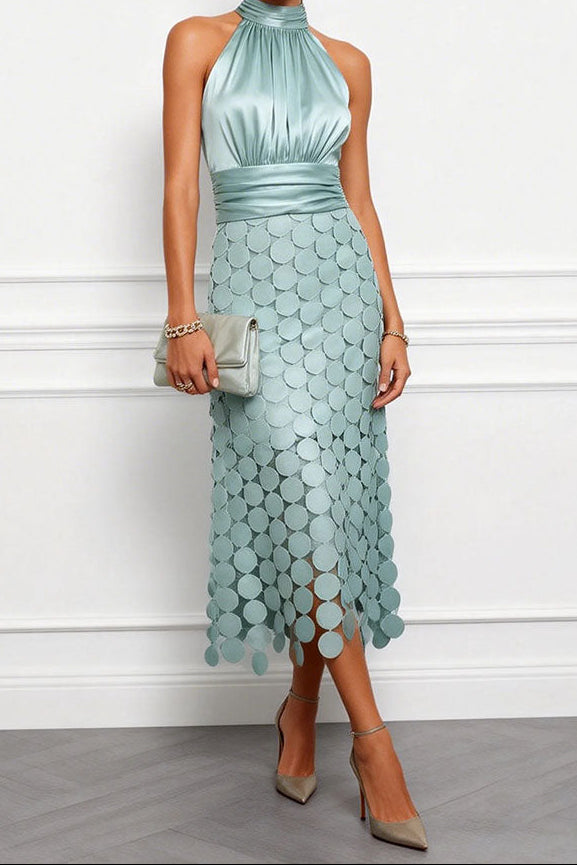 Lara Halter-Neck Midi Ceremony Dress