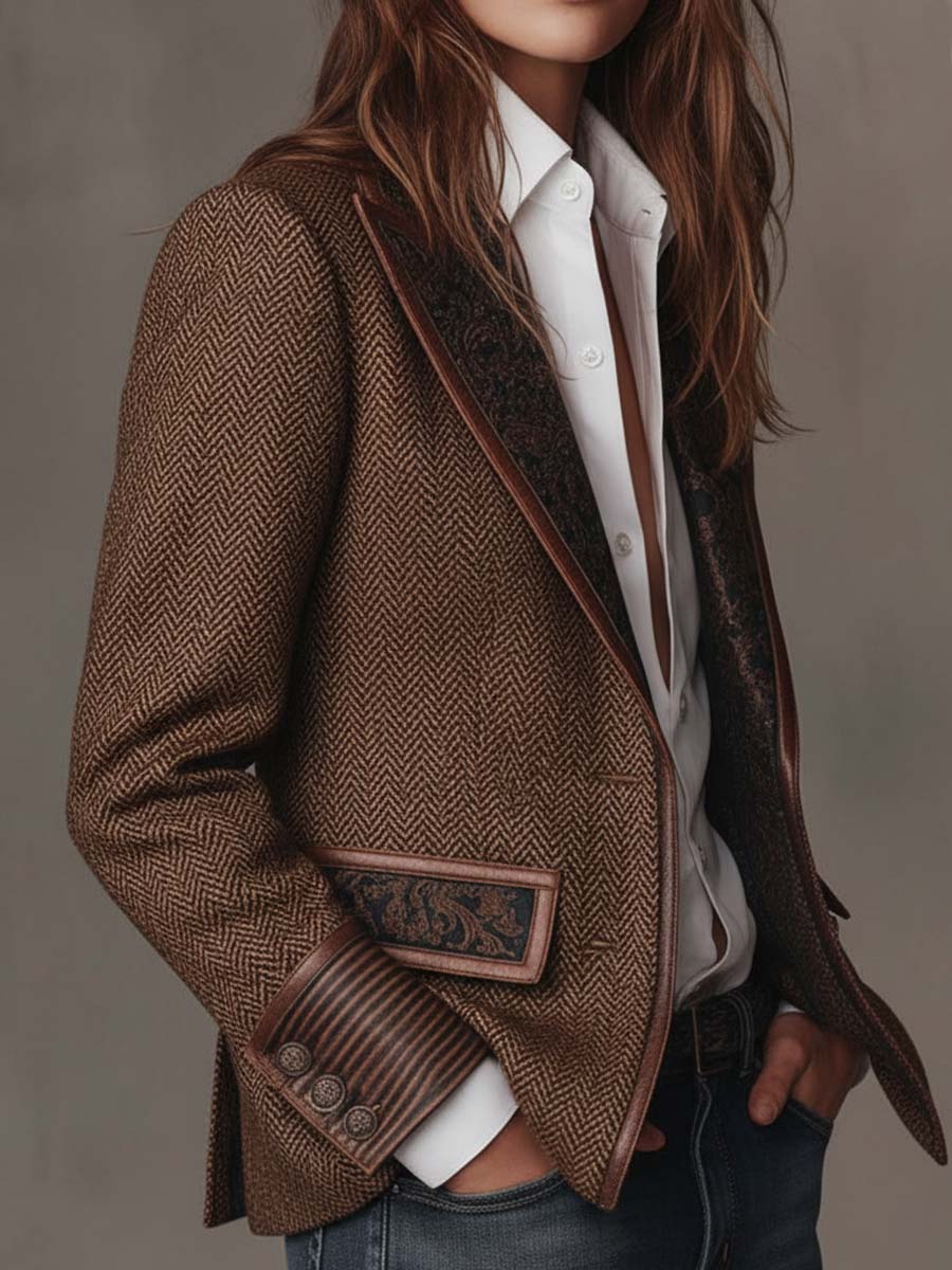 Carolina Herringbone Blazer