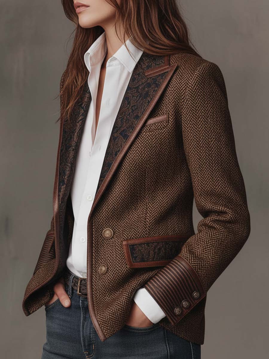Carolina Herringbone Blazer