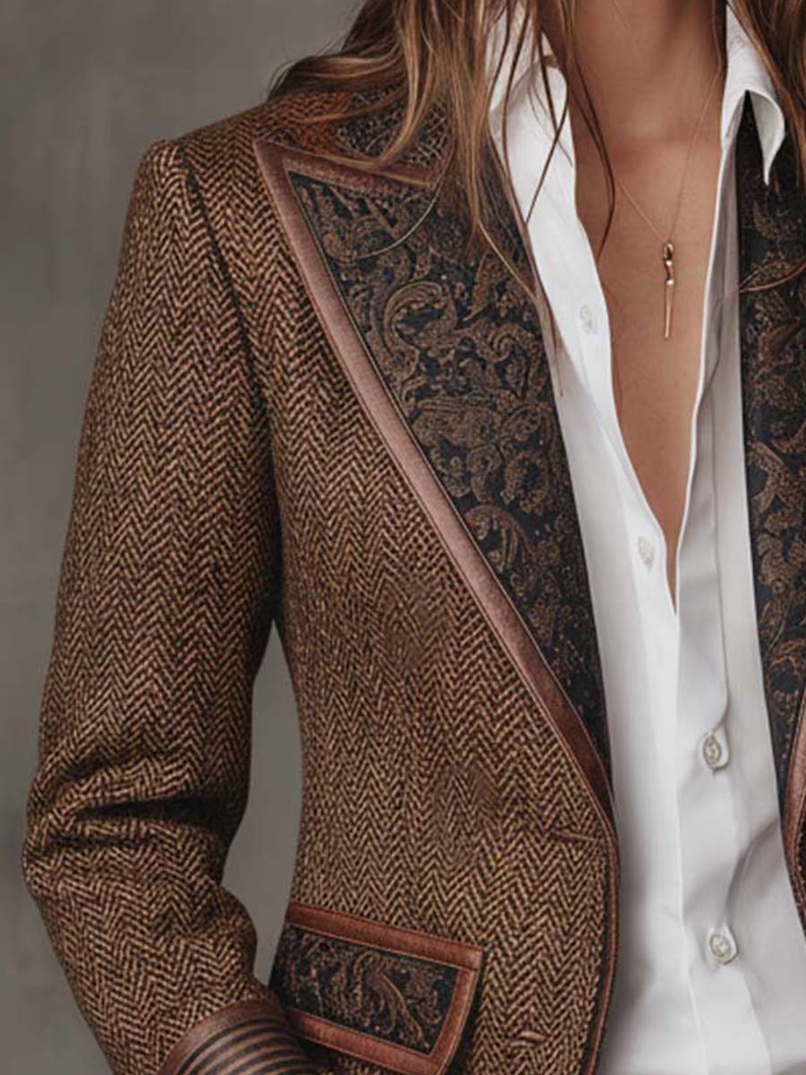 Carolina Herringbone Blazer