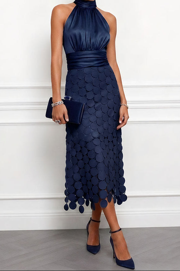 Lara Halter-Neck Midi Ceremony Dress