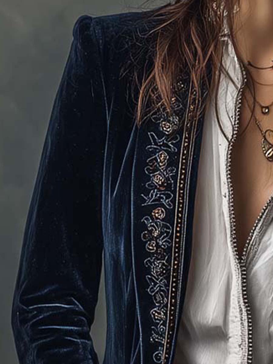 Isabella Embroidered Long Jacket