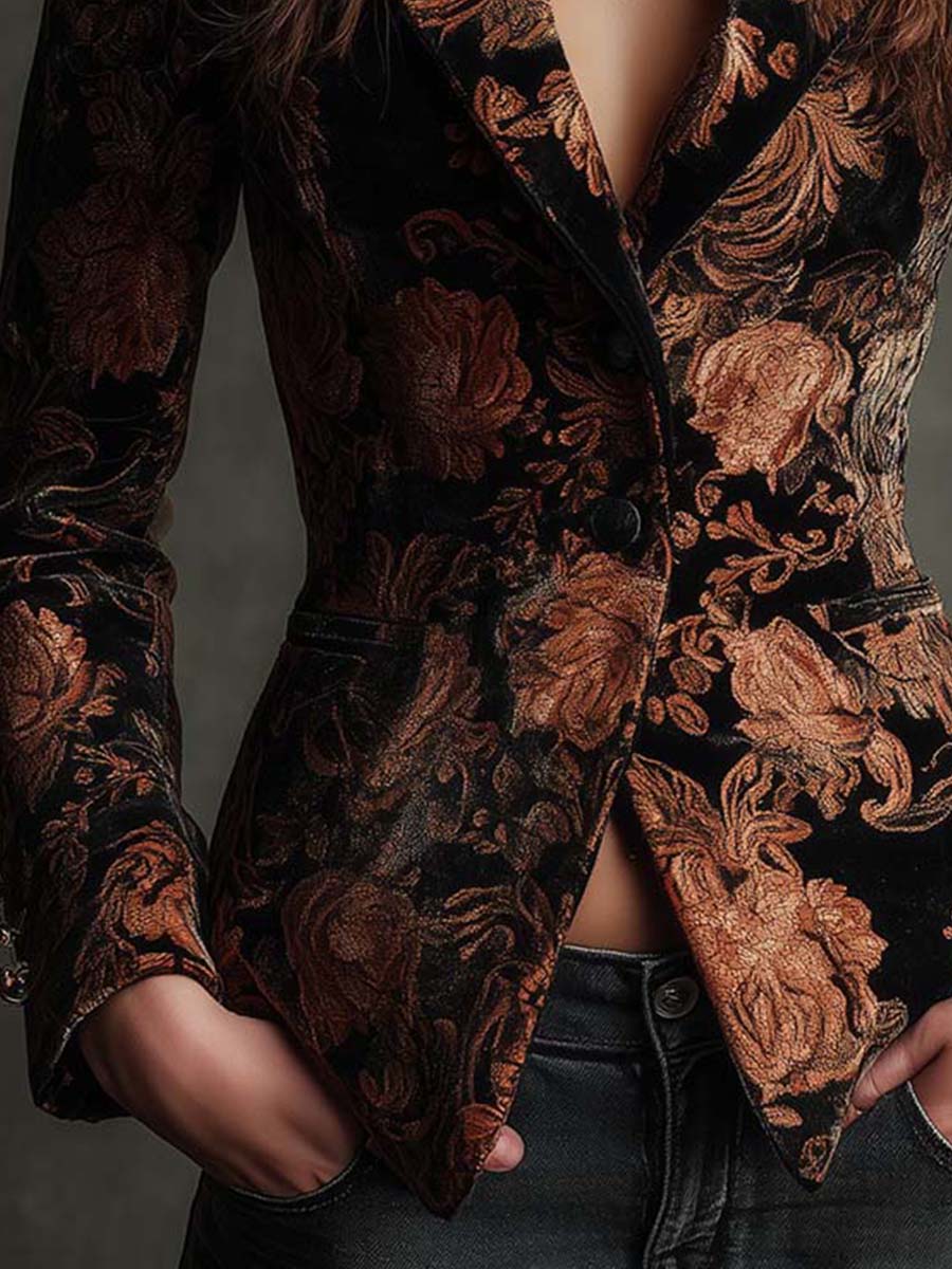 Teresa Floral Print Tailored Blazer