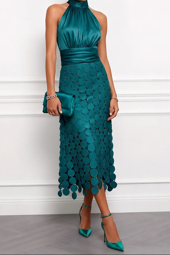 Lara Halter-Neck Midi Ceremony Dress