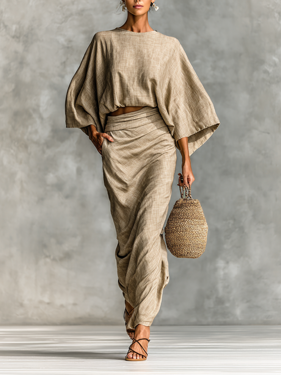 Paola Batwing Top and Skirt Set