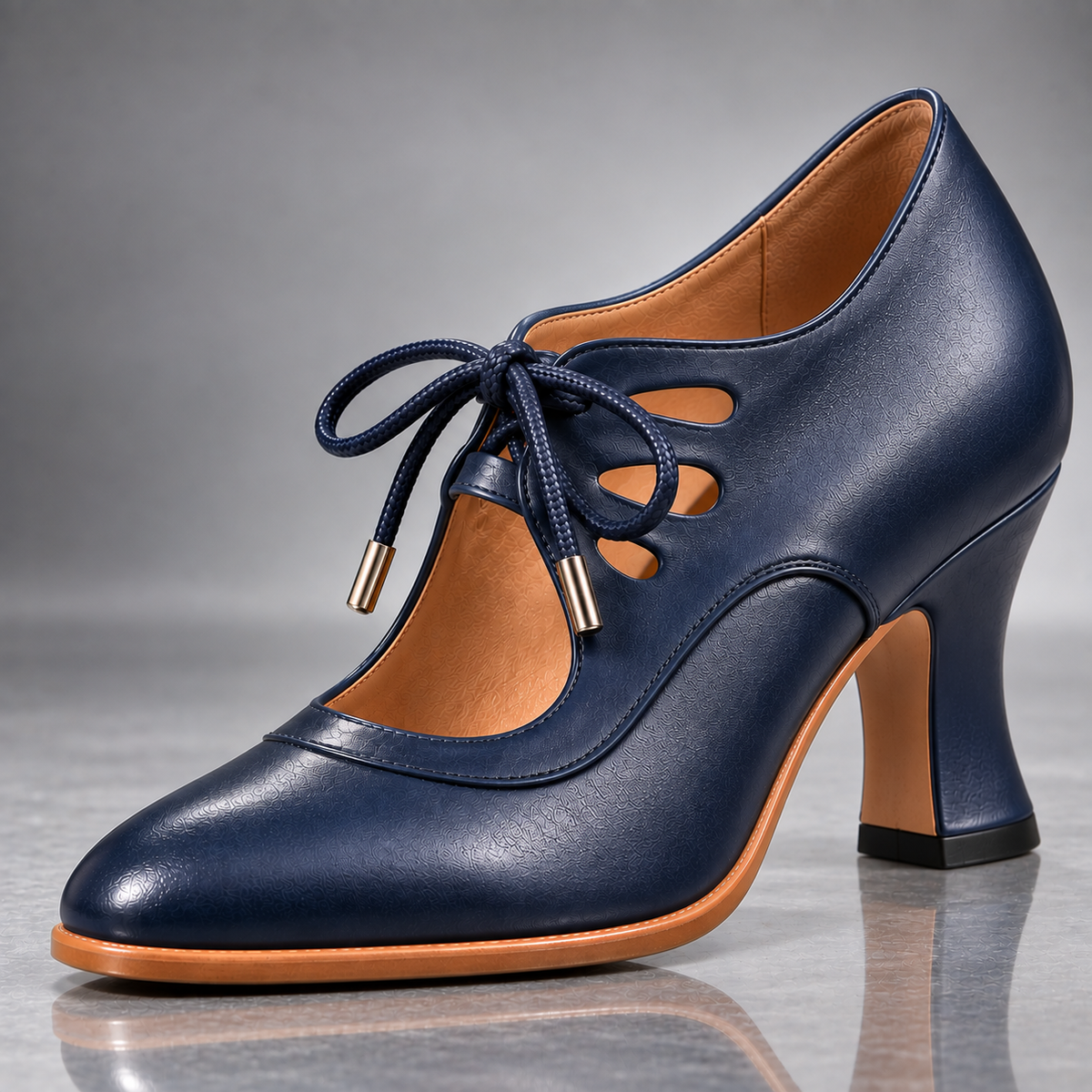 Celia Lace-Up Leather Heels
