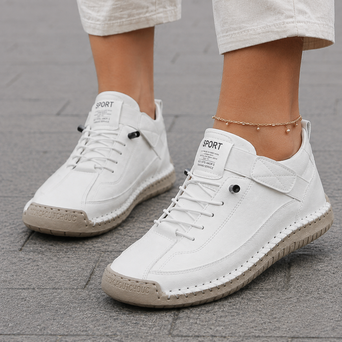 Mia · Sneakers ortopediche comfort – Bianco