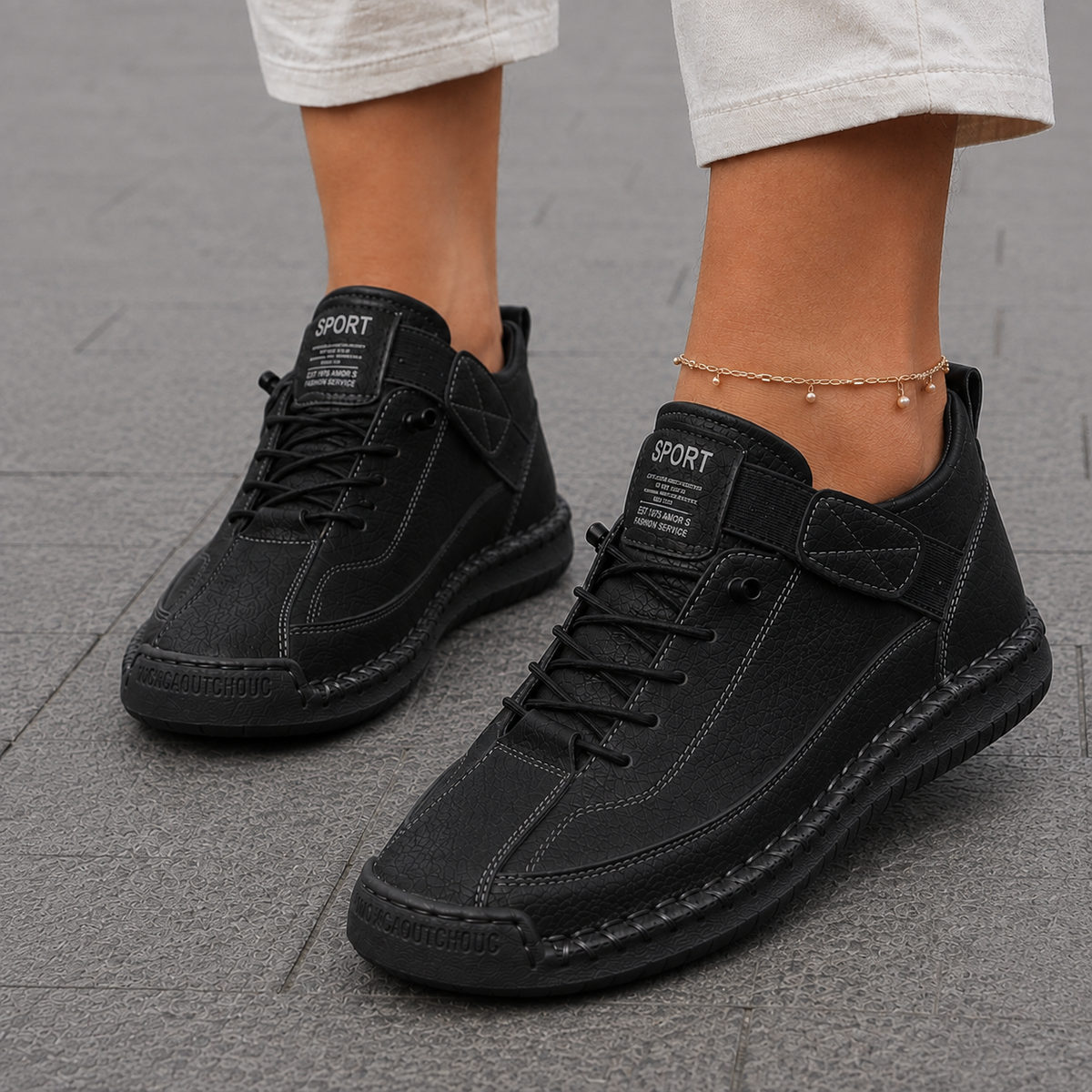 Mia · Sneakers ortopediche comfort – Nero