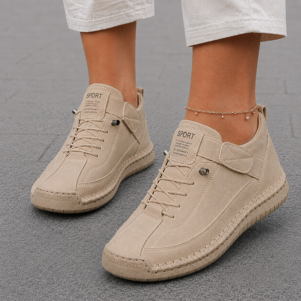 Mia · Sneakers ortopediche comfort – Beige