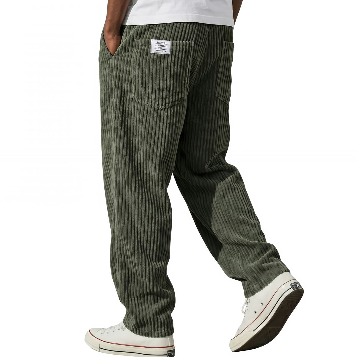Tommaso Corduroy Trousers with Elastic Waist