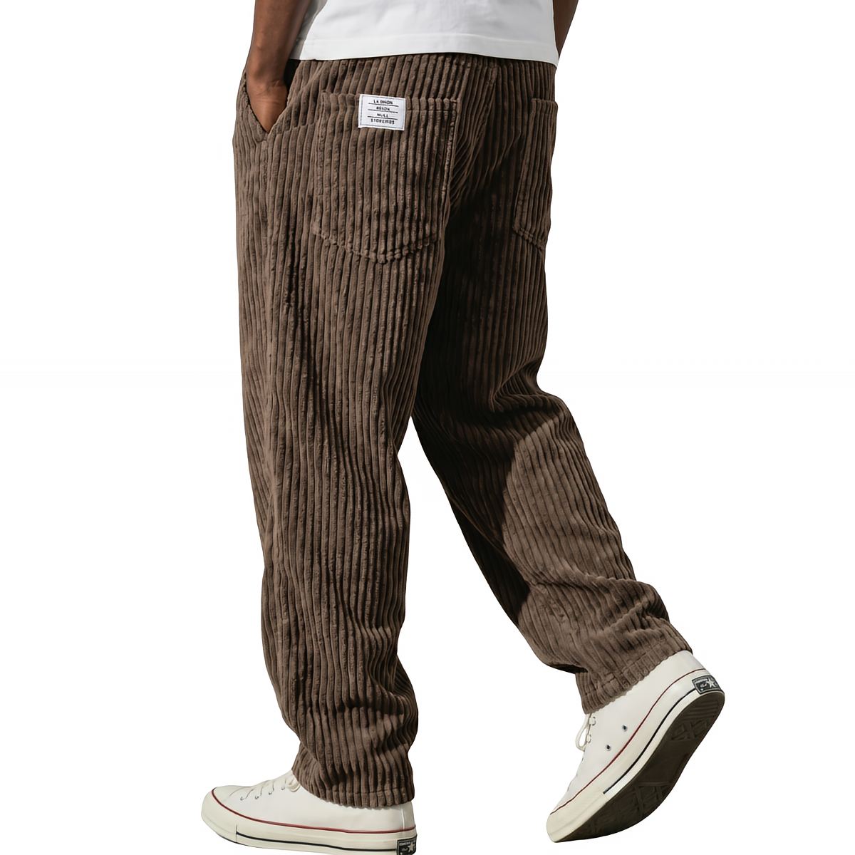 Tommaso Corduroy Trousers with Elastic Waist