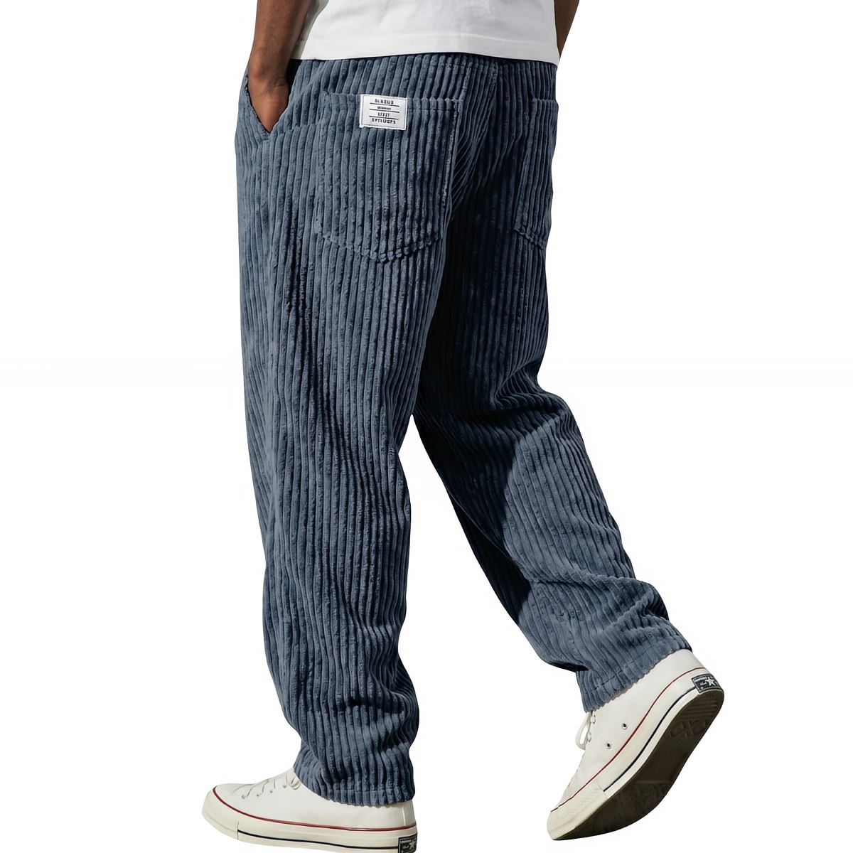 Tommaso Corduroy Trousers with Elastic Waist