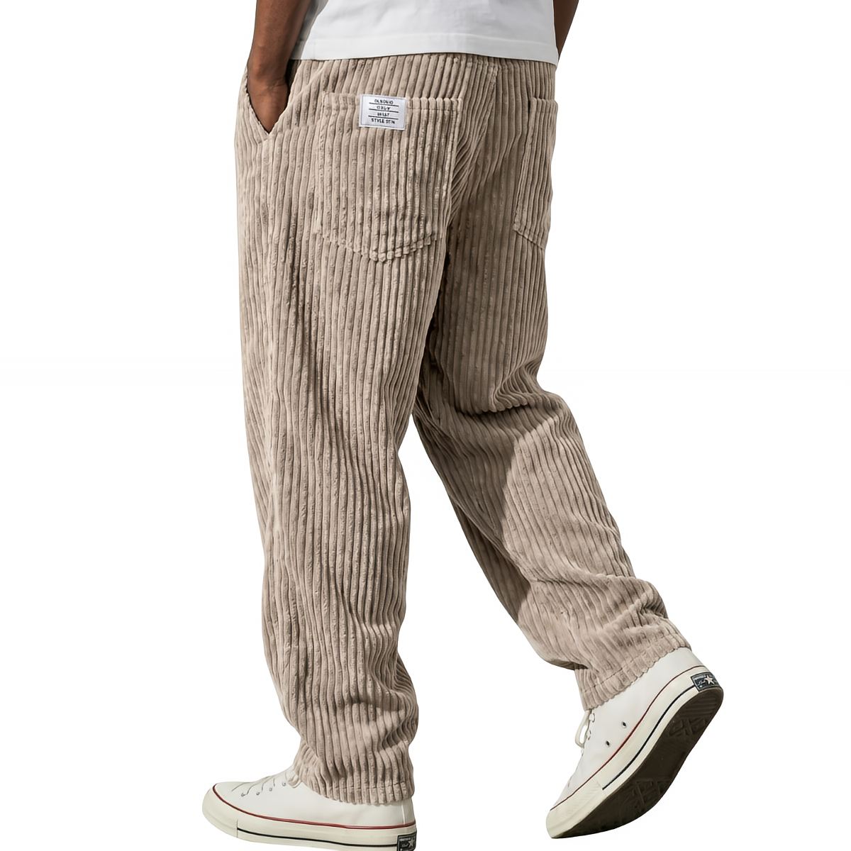 Tommaso Corduroy Trousers with Elastic Waist