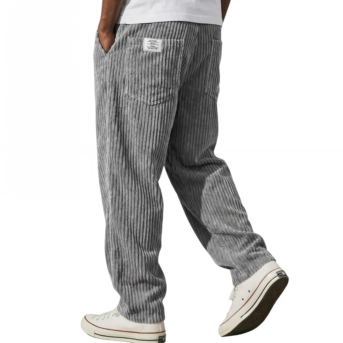 Tommaso Corduroy Trousers with Elastic Waist
