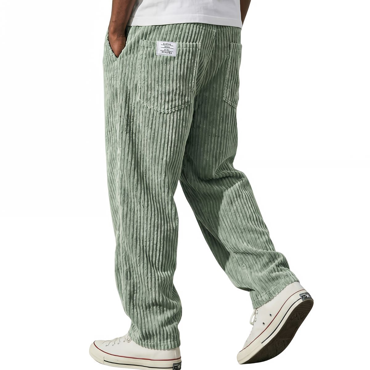 Tommaso Corduroy Trousers with Elastic Waist