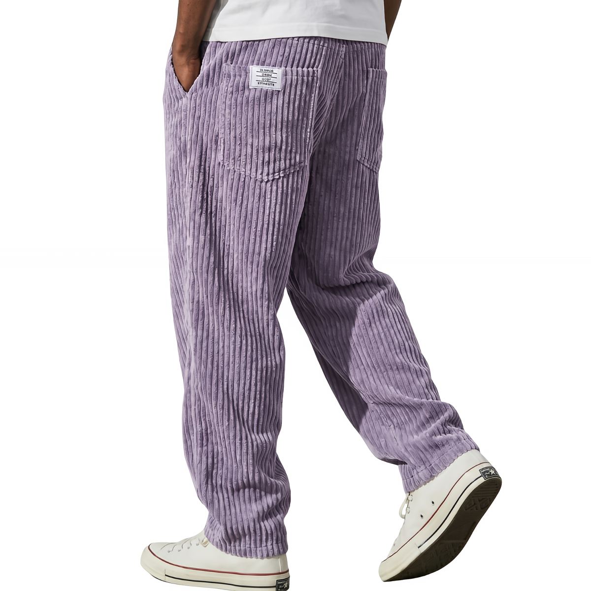 Tommaso Corduroy Trousers with Elastic Waist