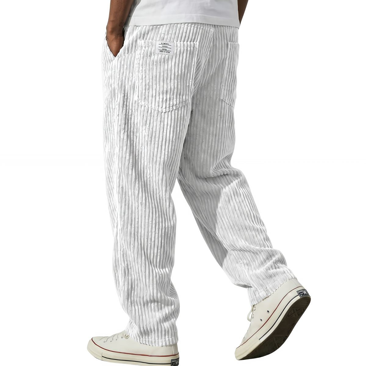 Tommaso Corduroy Trousers with Elastic Waist