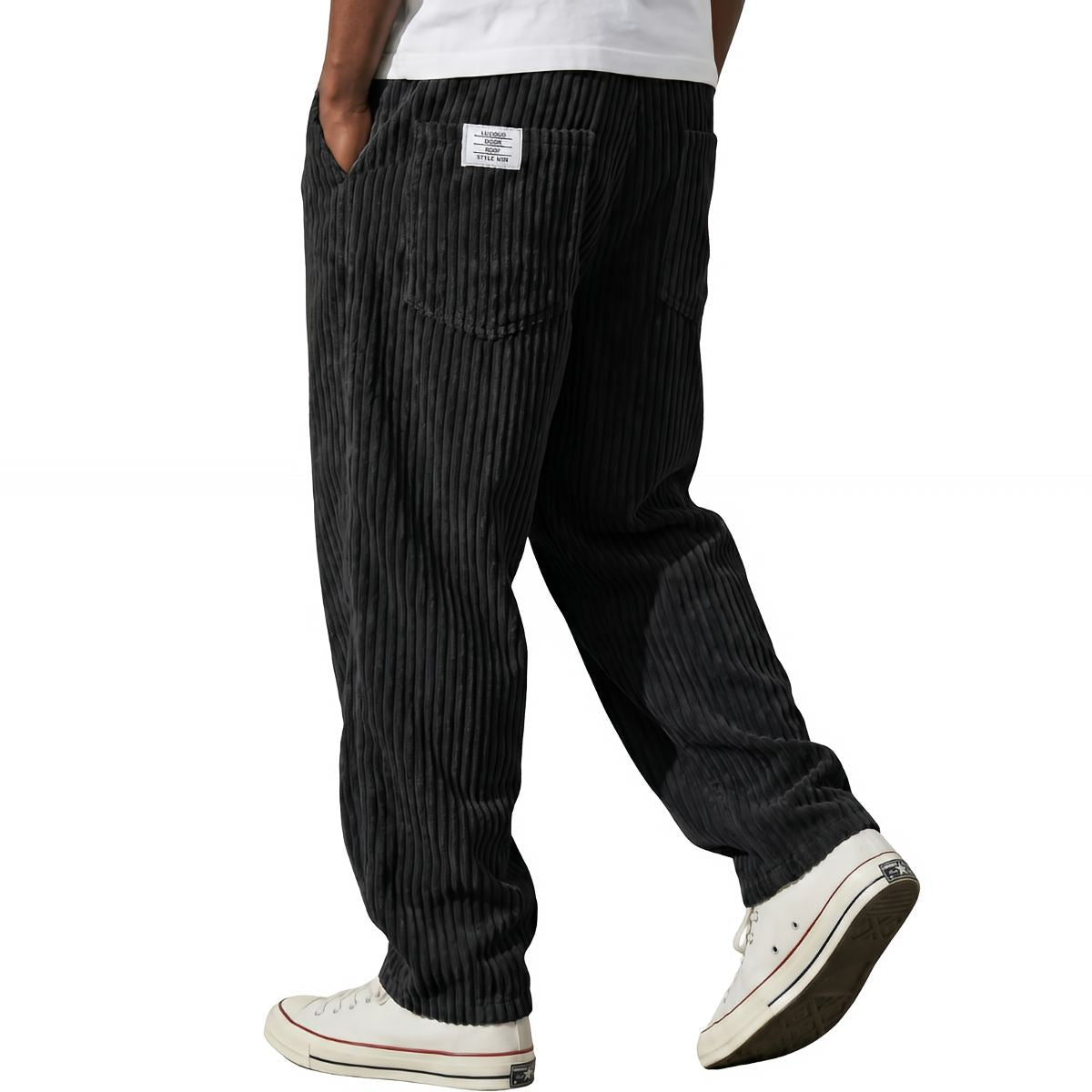 Tommaso Corduroy Trousers with Elastic Waist