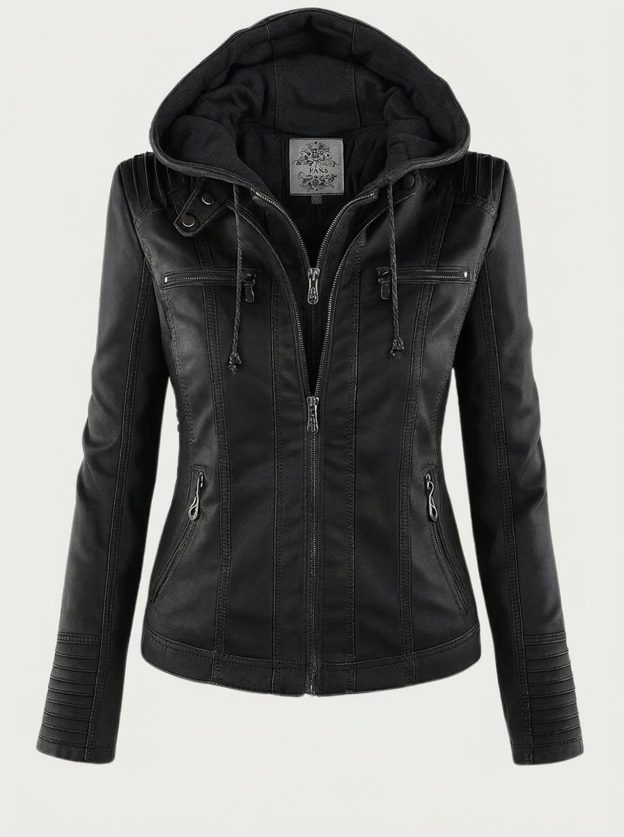 Carmen Hooded Leather Jacket