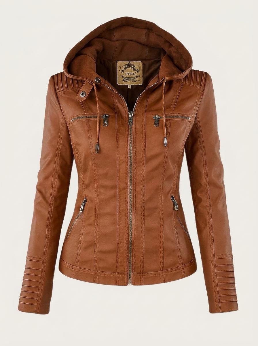 Carmen Hooded Leather Jacket