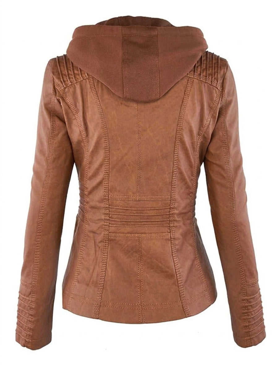 Carmen Hooded Leather Jacket