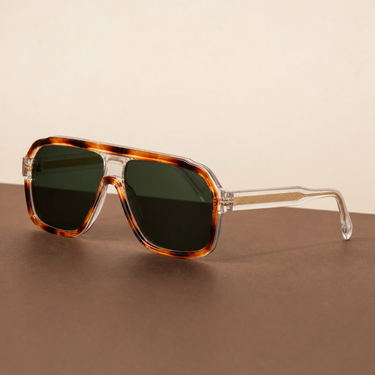 Camden Retro Sunglasses — Tortoise Green
