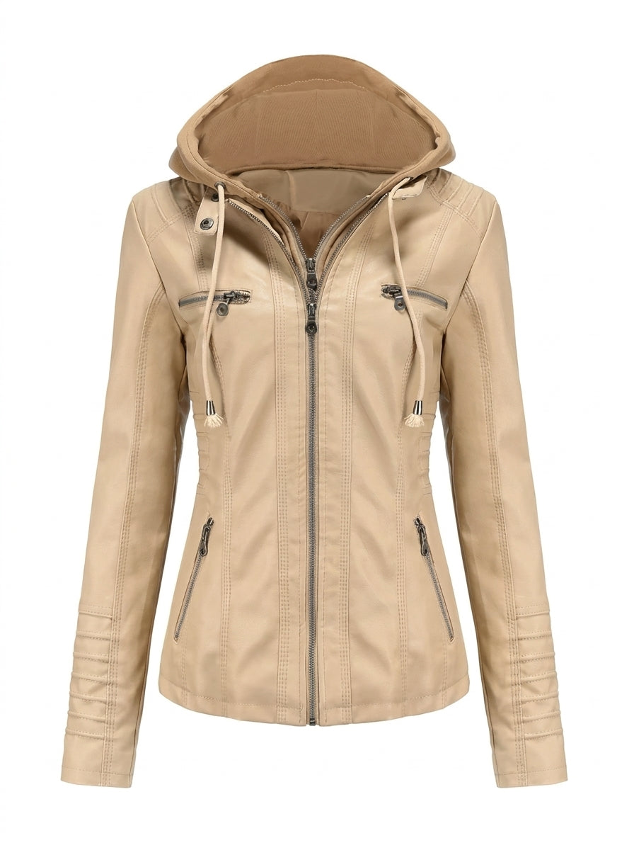 Paloma Hooded Leather Jacket