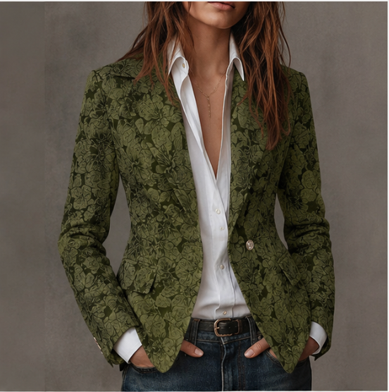 Lavinia Fitted Jacquard Blazer