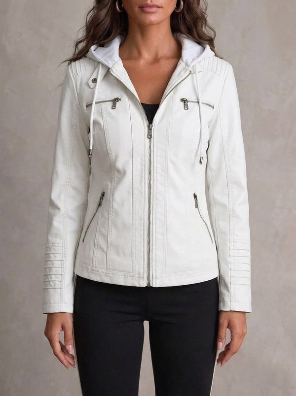 Chaqueta de Piel con Capucha Lola