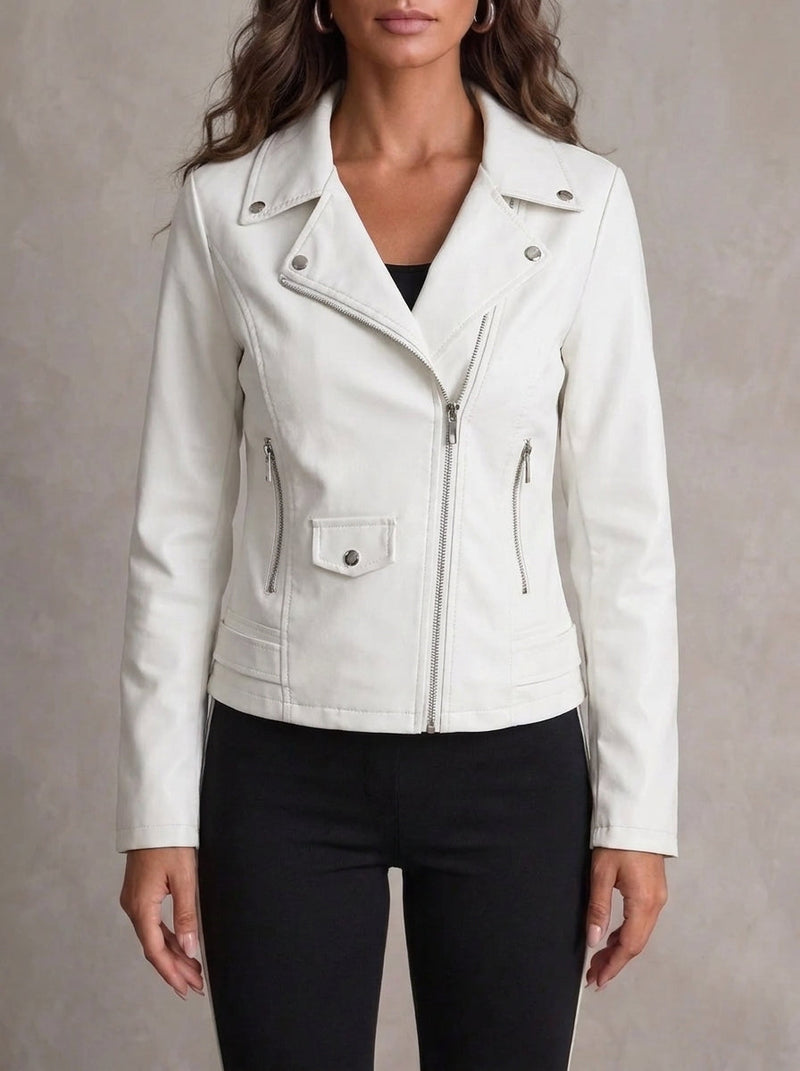 Olivia Leather Biker Jacket