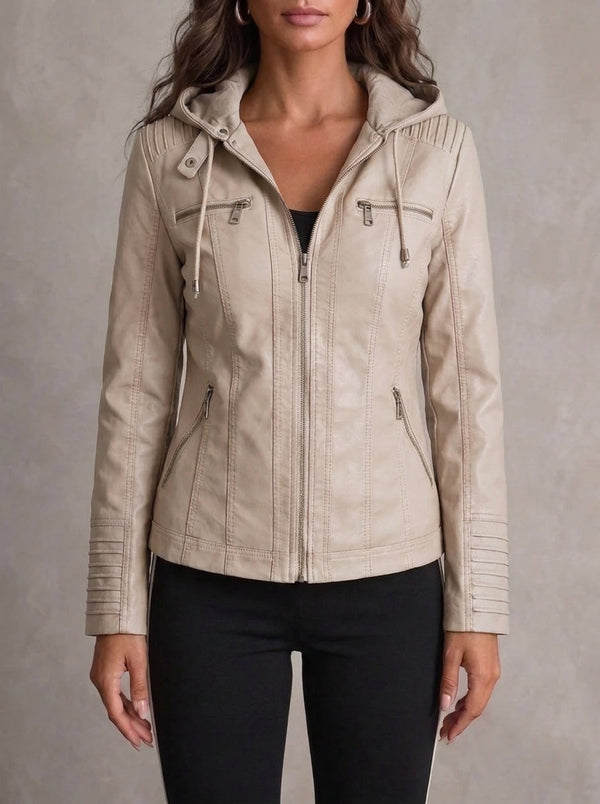 Chaqueta de Piel con Capucha Rocío