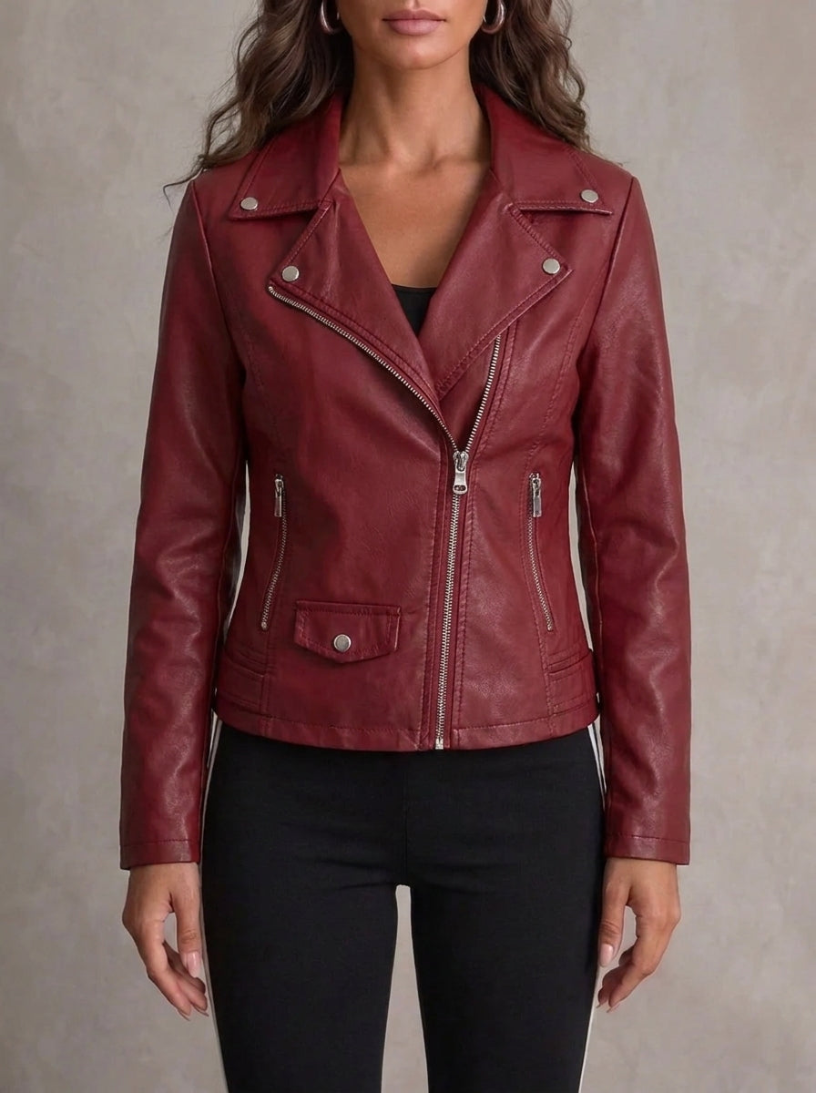 Blanca Leather Biker Jacket