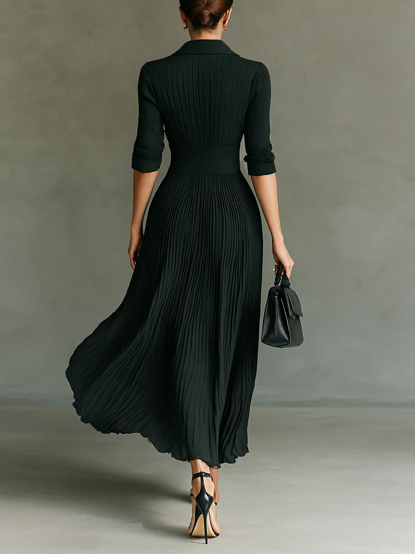 Elena Pleated Maxi Dress