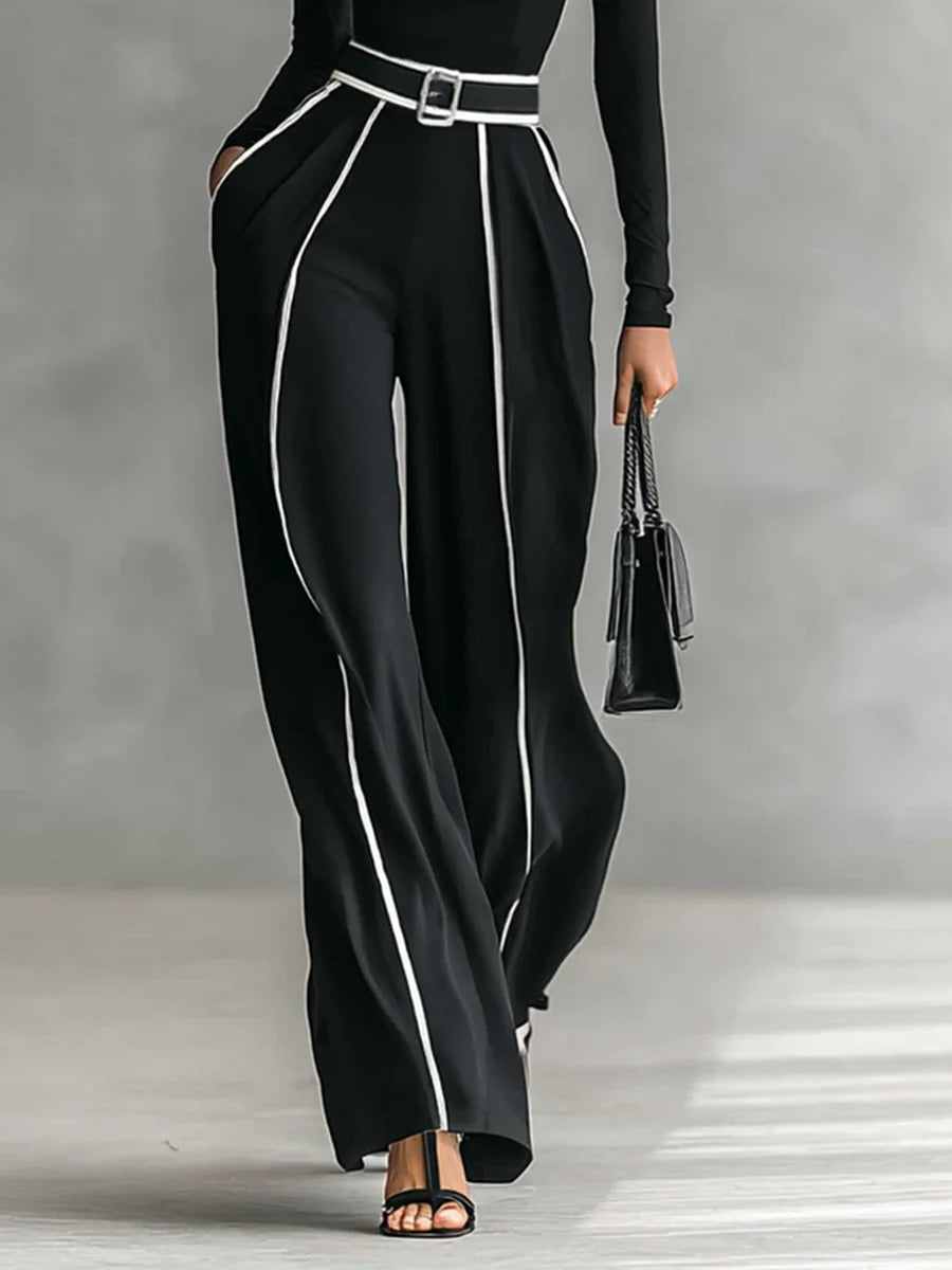 Margherita Piped Wide-Leg Set