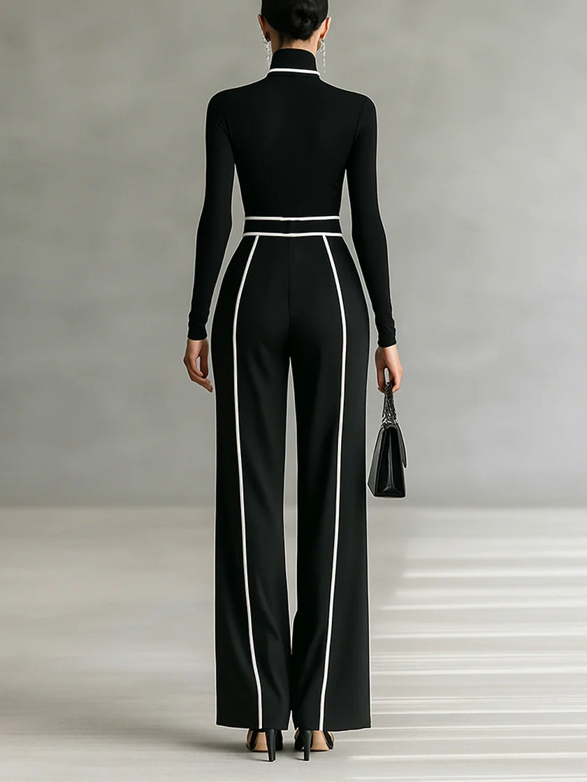 Margherita Piped Wide-Leg Set