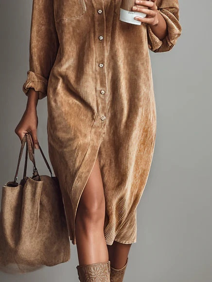 Livia Corduroy Midi Dress