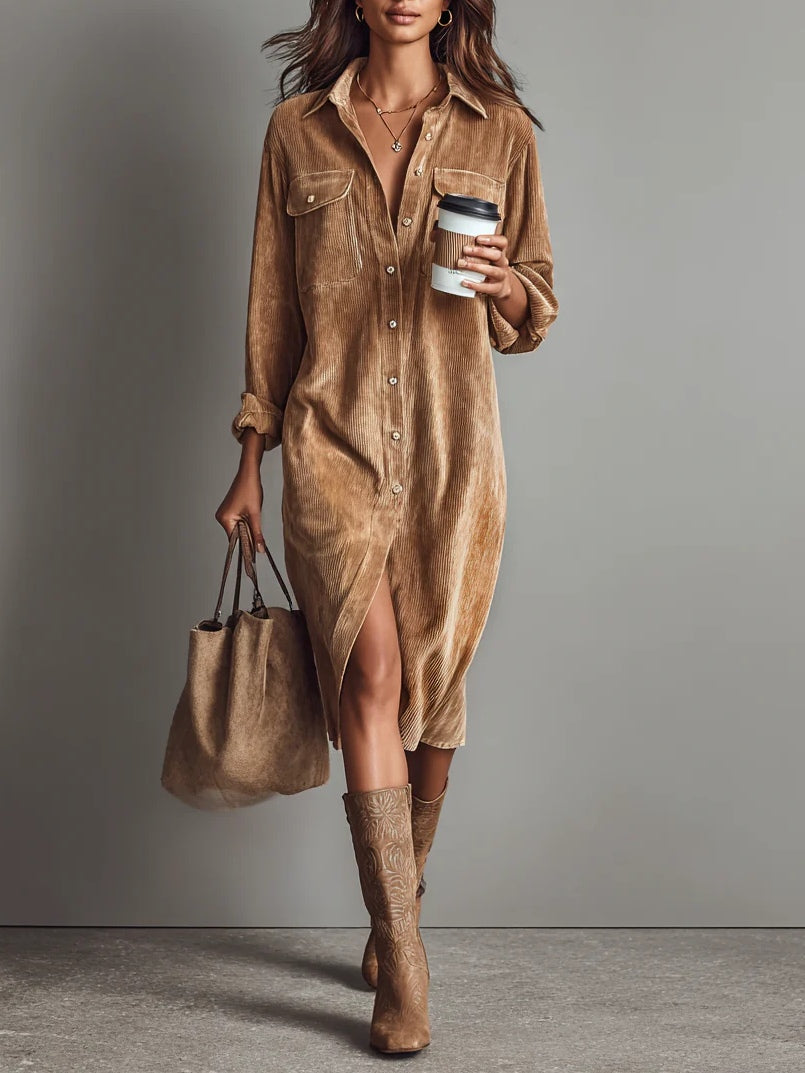 Livia Corduroy Midi Dress