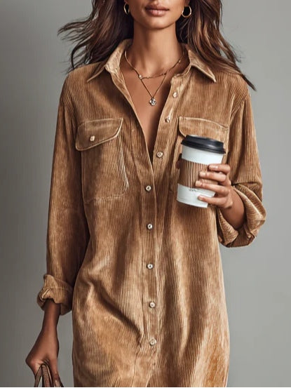 Livia Corduroy Midi Dress