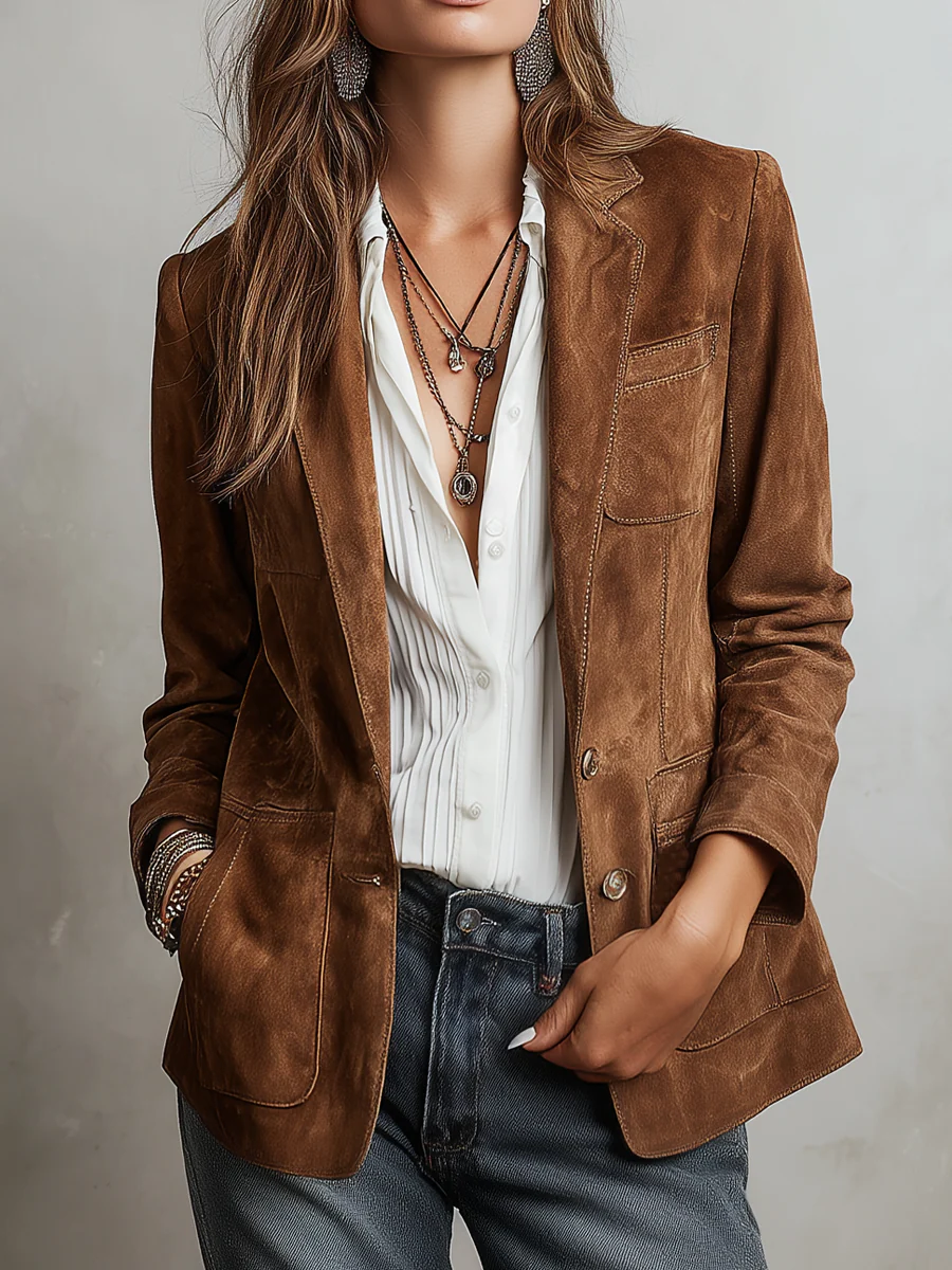 Marina Vintage Brown Blazer