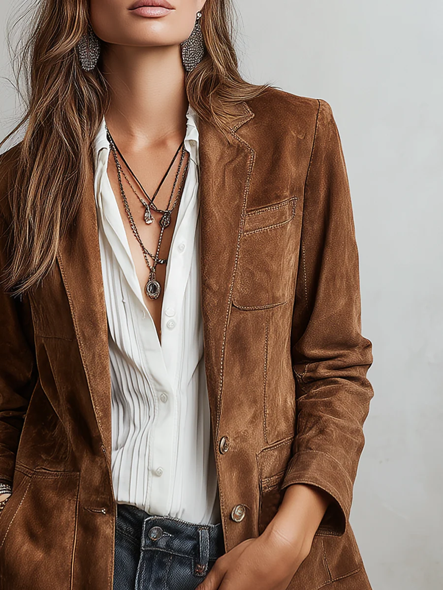 Marina Vintage Brown Blazer