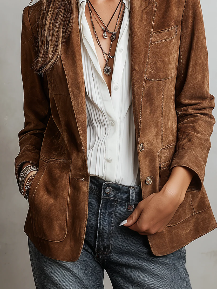 Marina Vintage Brown Blazer