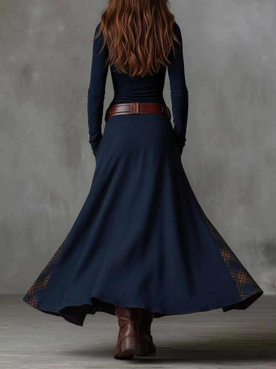 Alessandra Belted Suede Maxi Dress