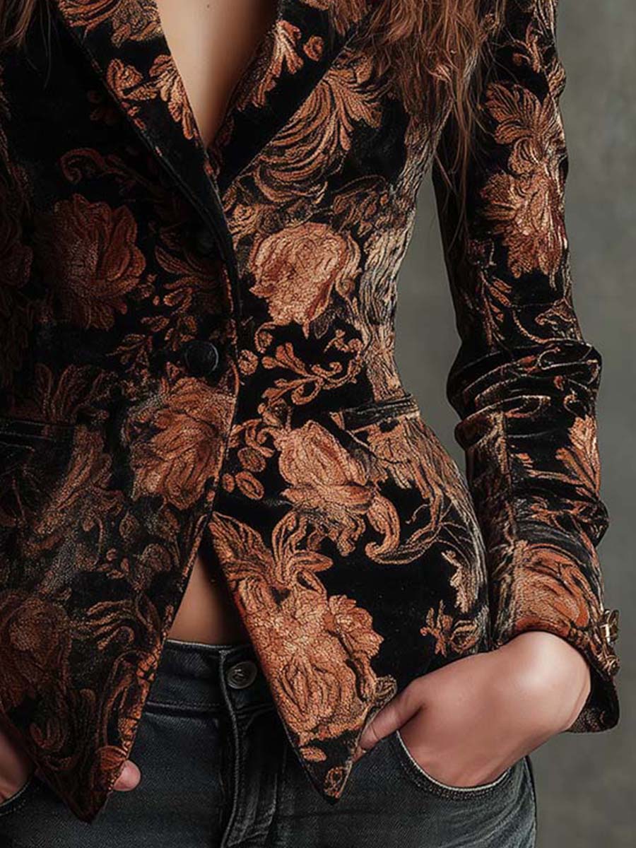 Teresa Floral Print Tailored Blazer