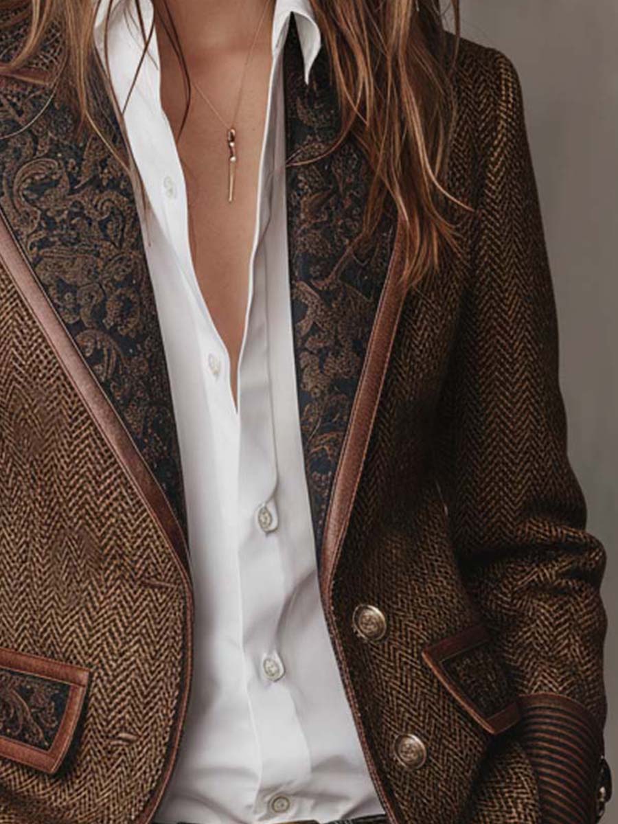 Carolina Herringbone Blazer